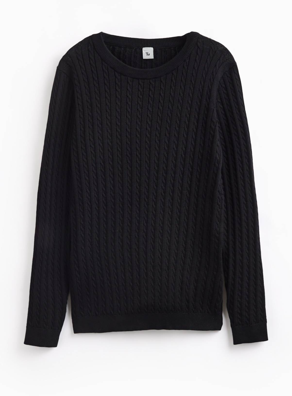 Black Cable Knit Jumper 11 years - Image 1