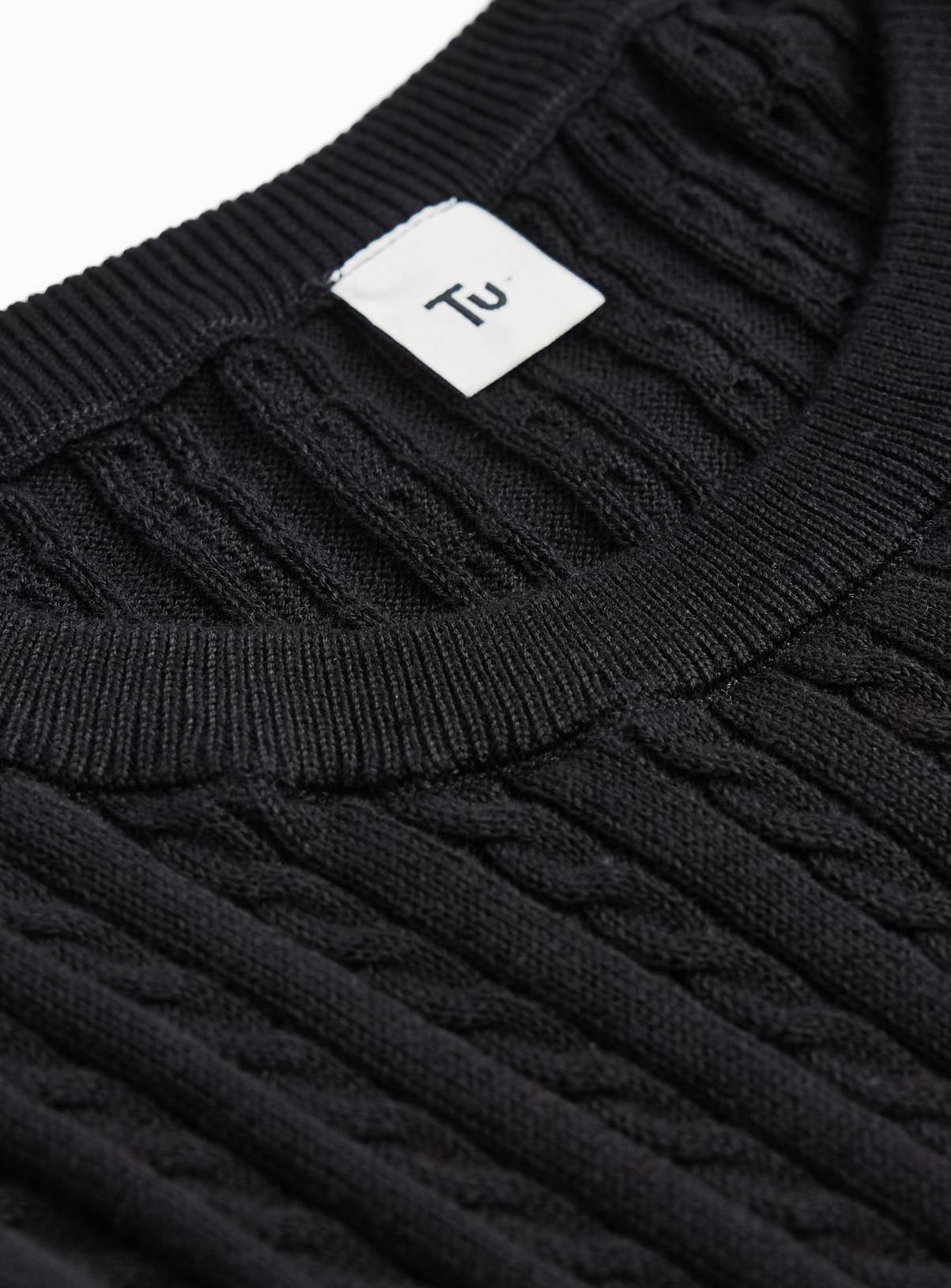Black Cable Knit Jumper 11 years - Image 2