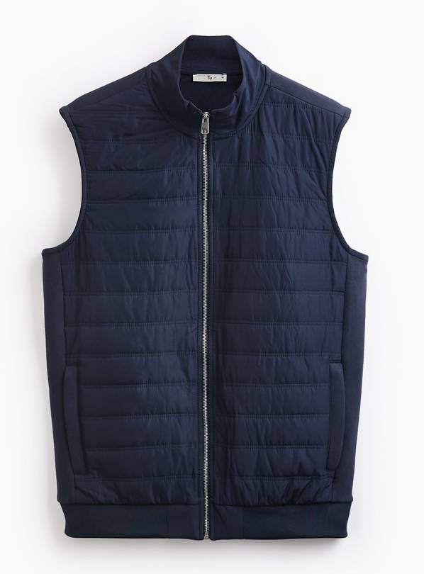 Navy Hybrid Quilted Sleeveless Gilet M