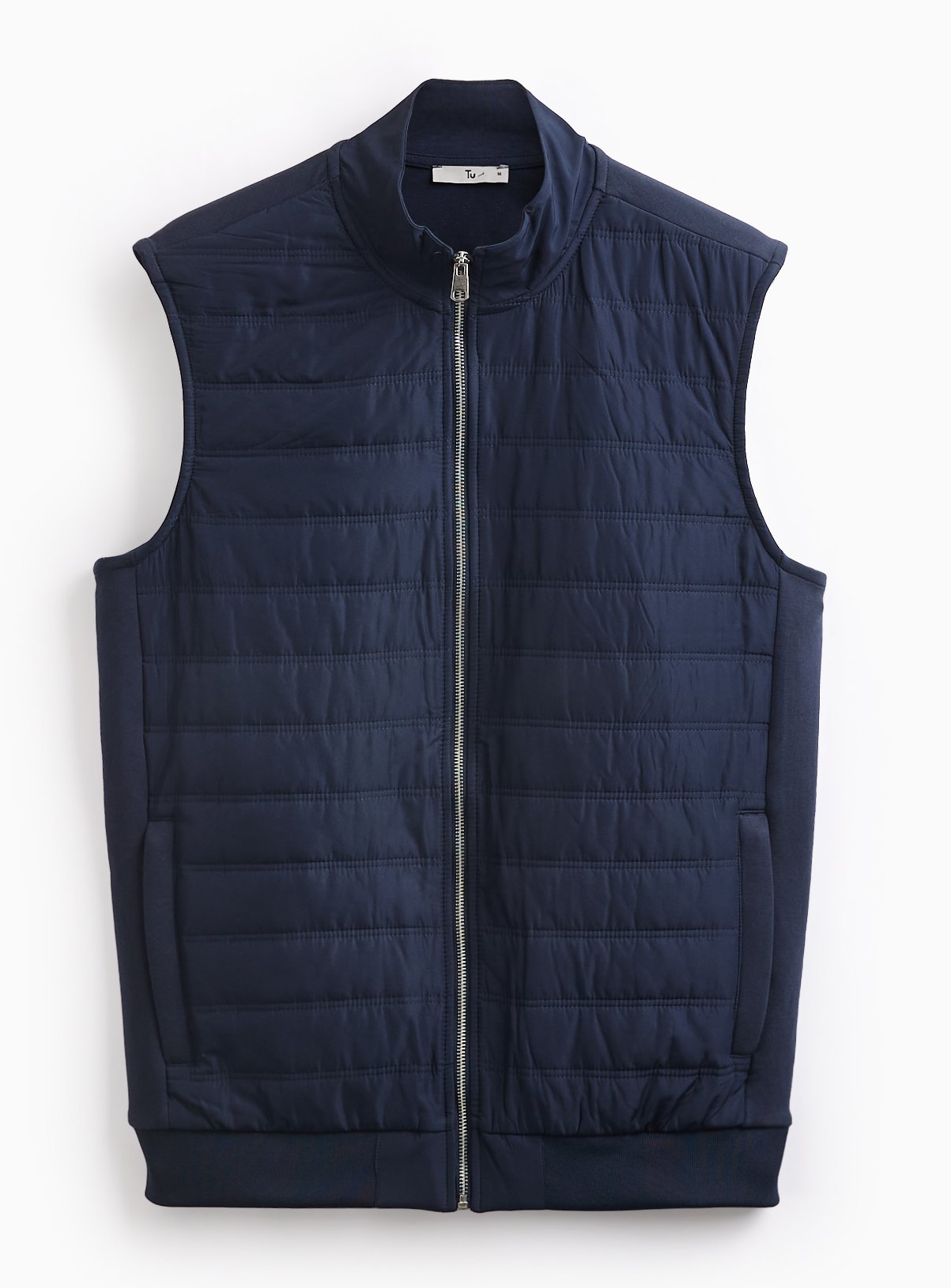 Navy Hybrid Quilted Sleeveless Gilet M - Image 3 thumbnail