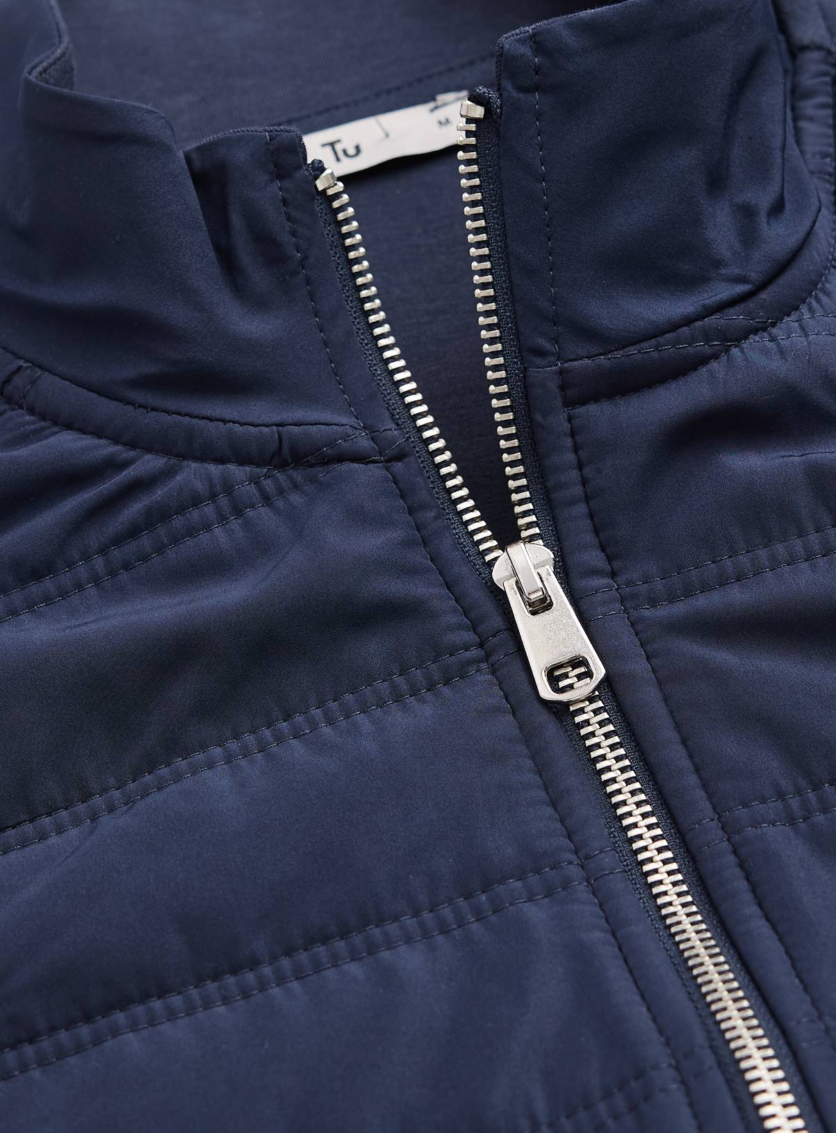 Navy Hybrid Quilted Sleeveless Gilet M - Image 4