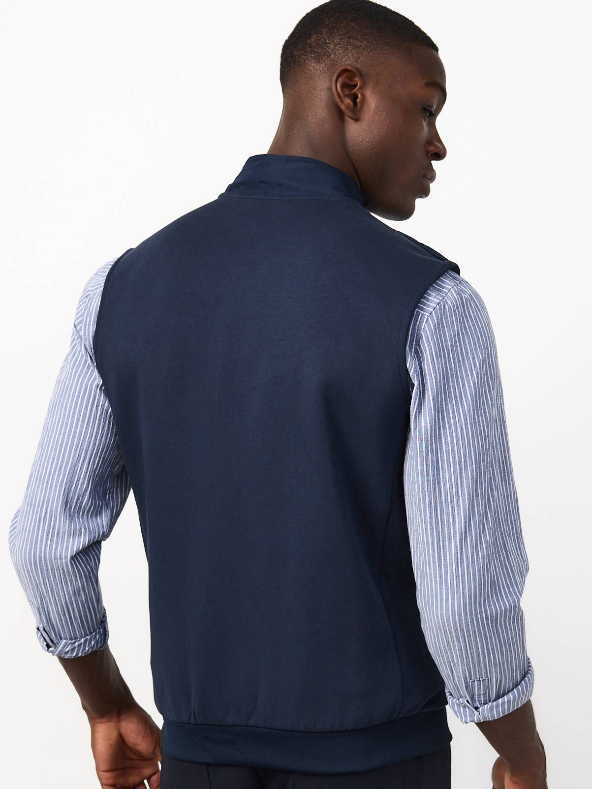 Navy Hybrid Quilted Sleeveless Gilet M - Image 5