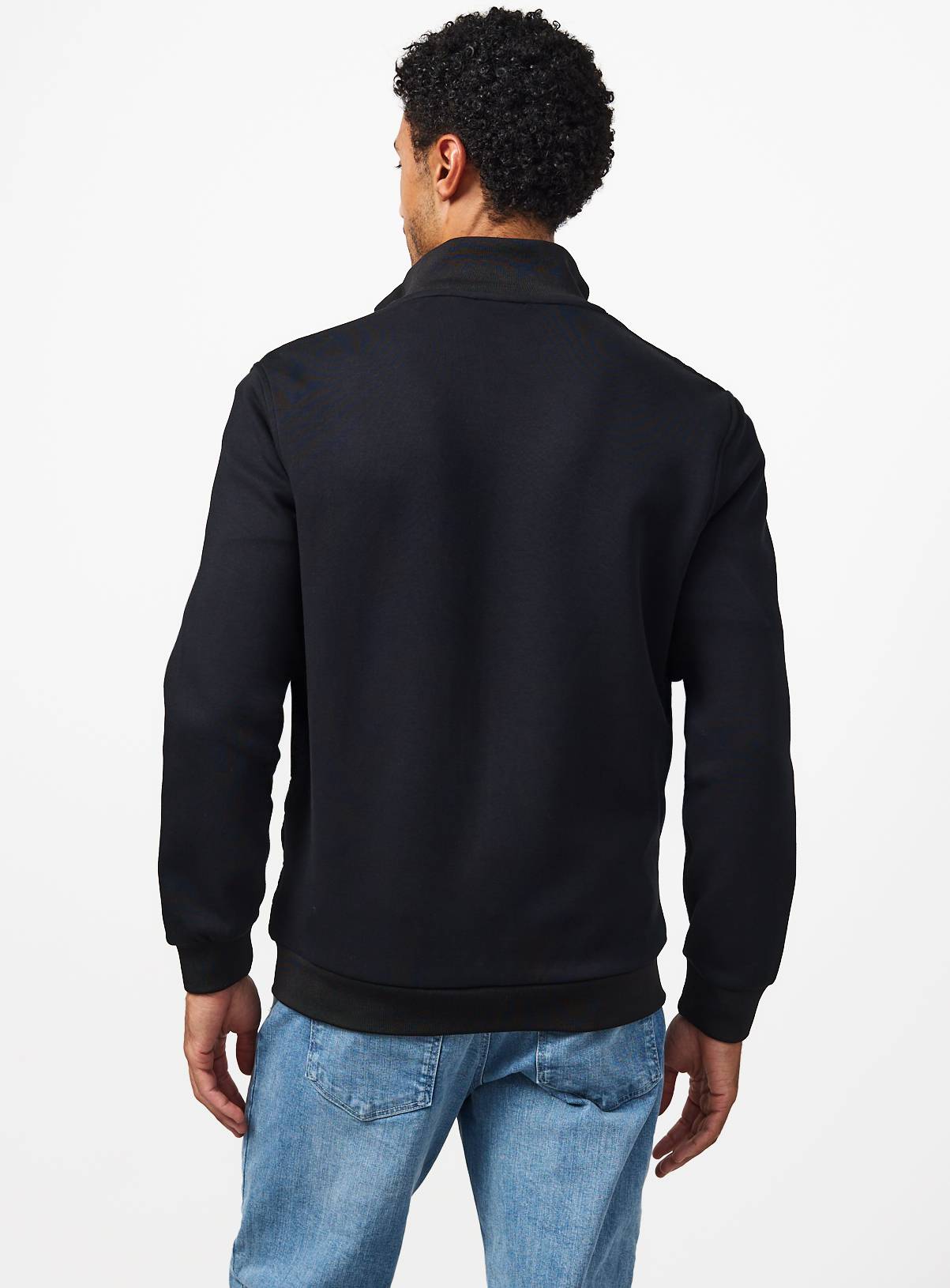 Black Hybrid Quilted Zip-Through Jacket XXXL - Image 5