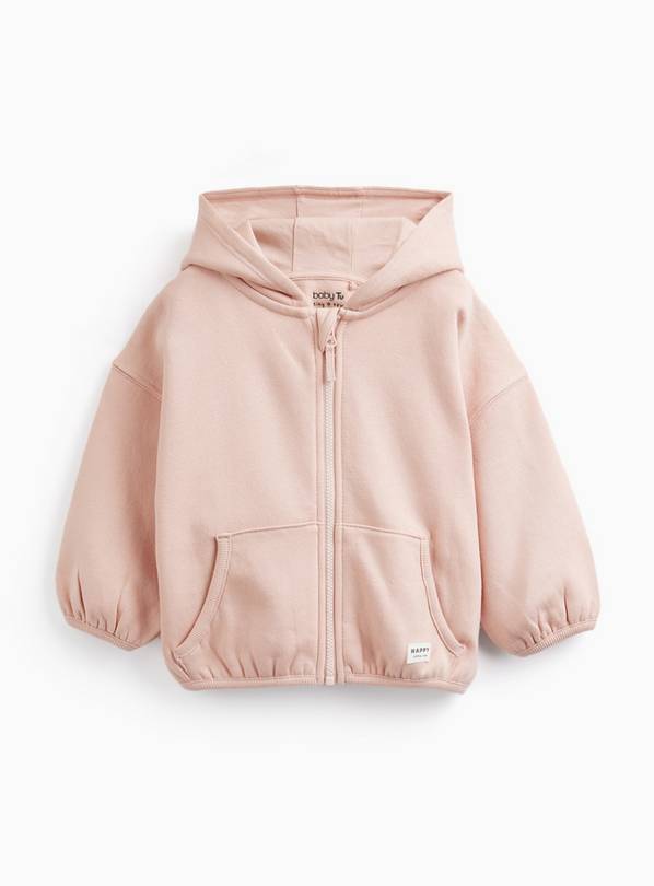 Pink Zip Through Hoodie Up to 3 mths