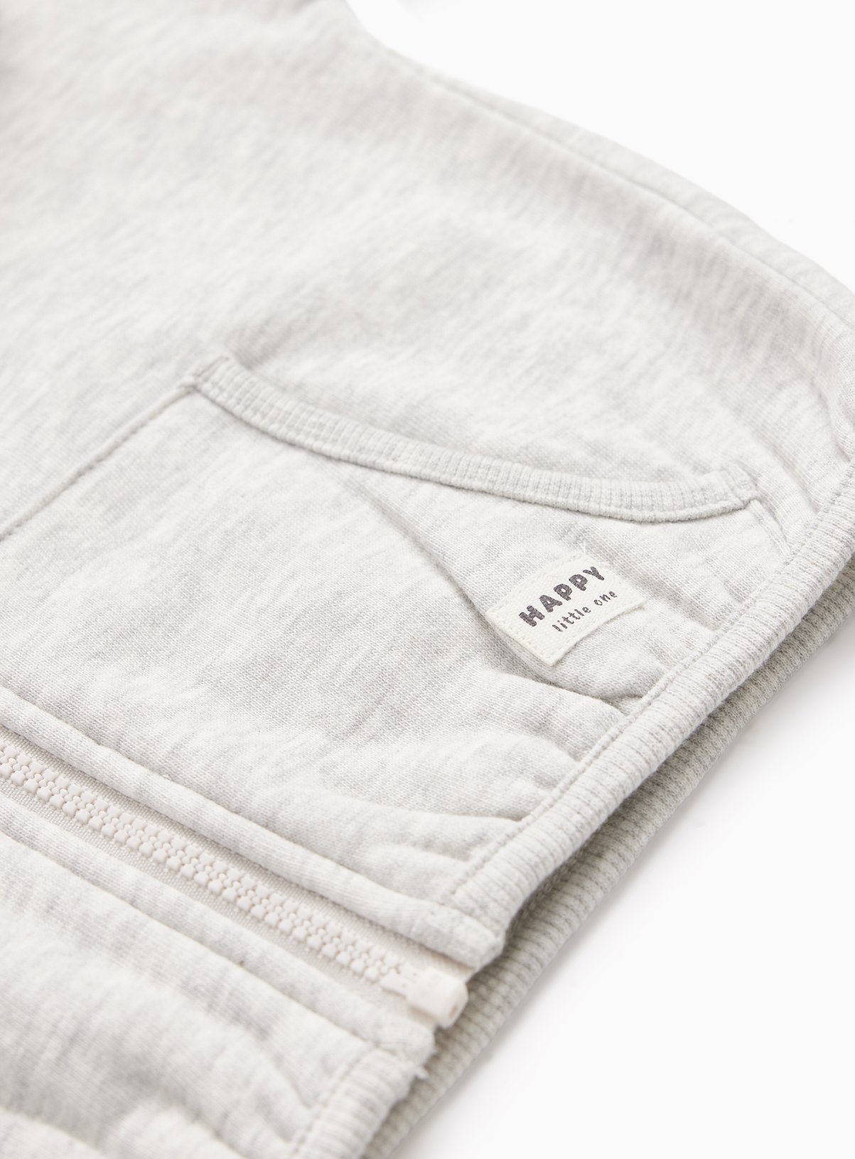 Grey Zip Through Hoodie 3-6 months - Image 2 thumbnail