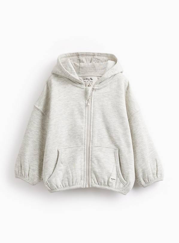 Grey Zip Through Hoodie 9-12 months