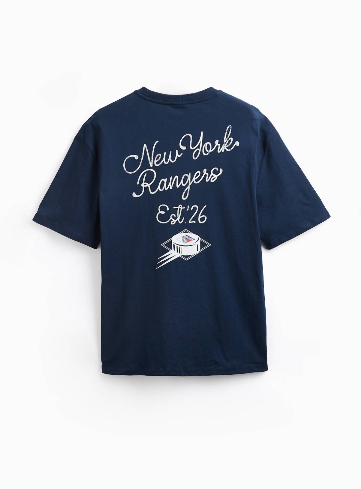 Navy New York Rangers Graphic Relaxed Fit T-Shirt XL - Image 3