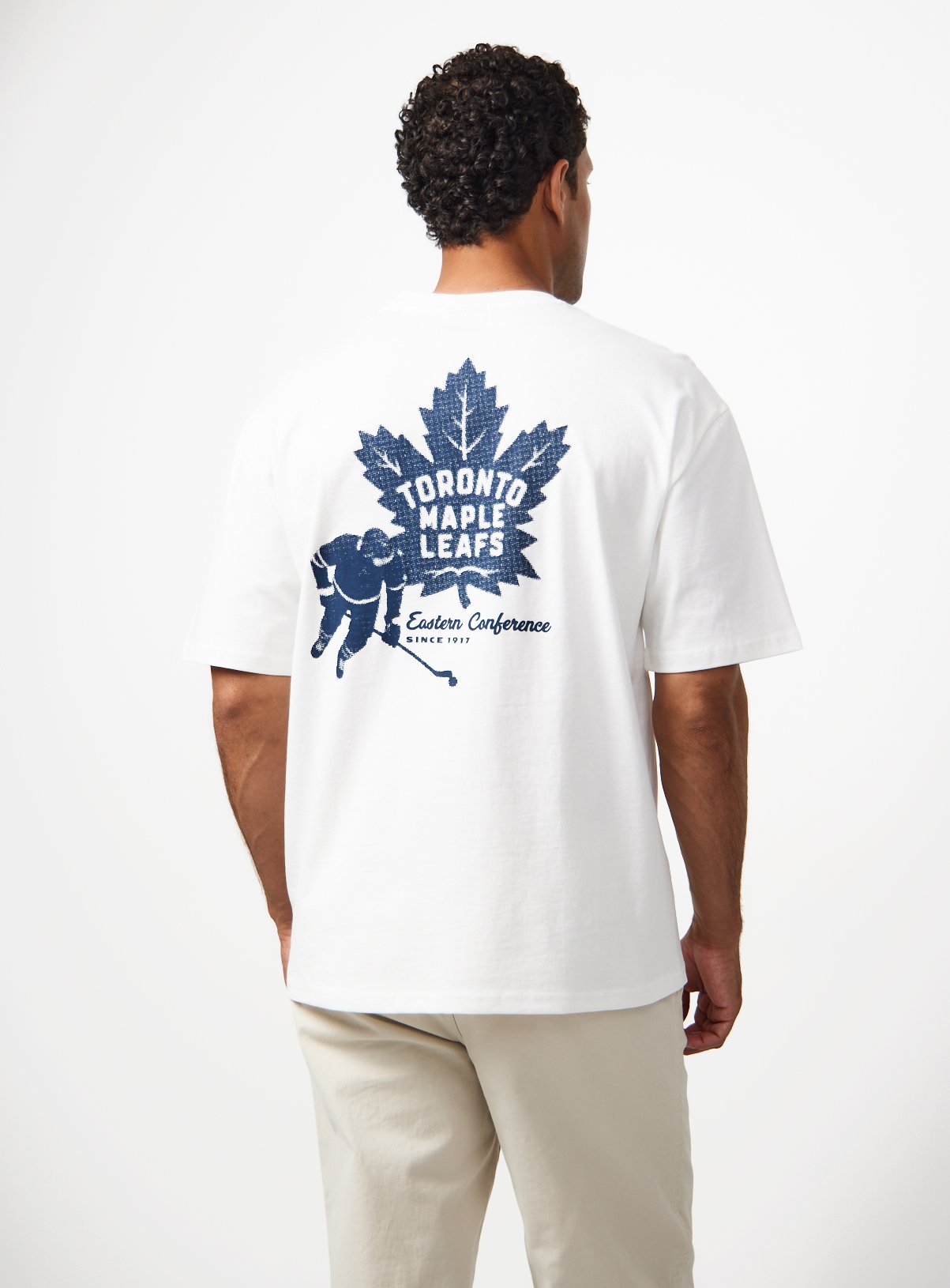 White Toronto Maple Leafs Graphic Relaxed Fit T-Shirt S - Image 5 thumbnail