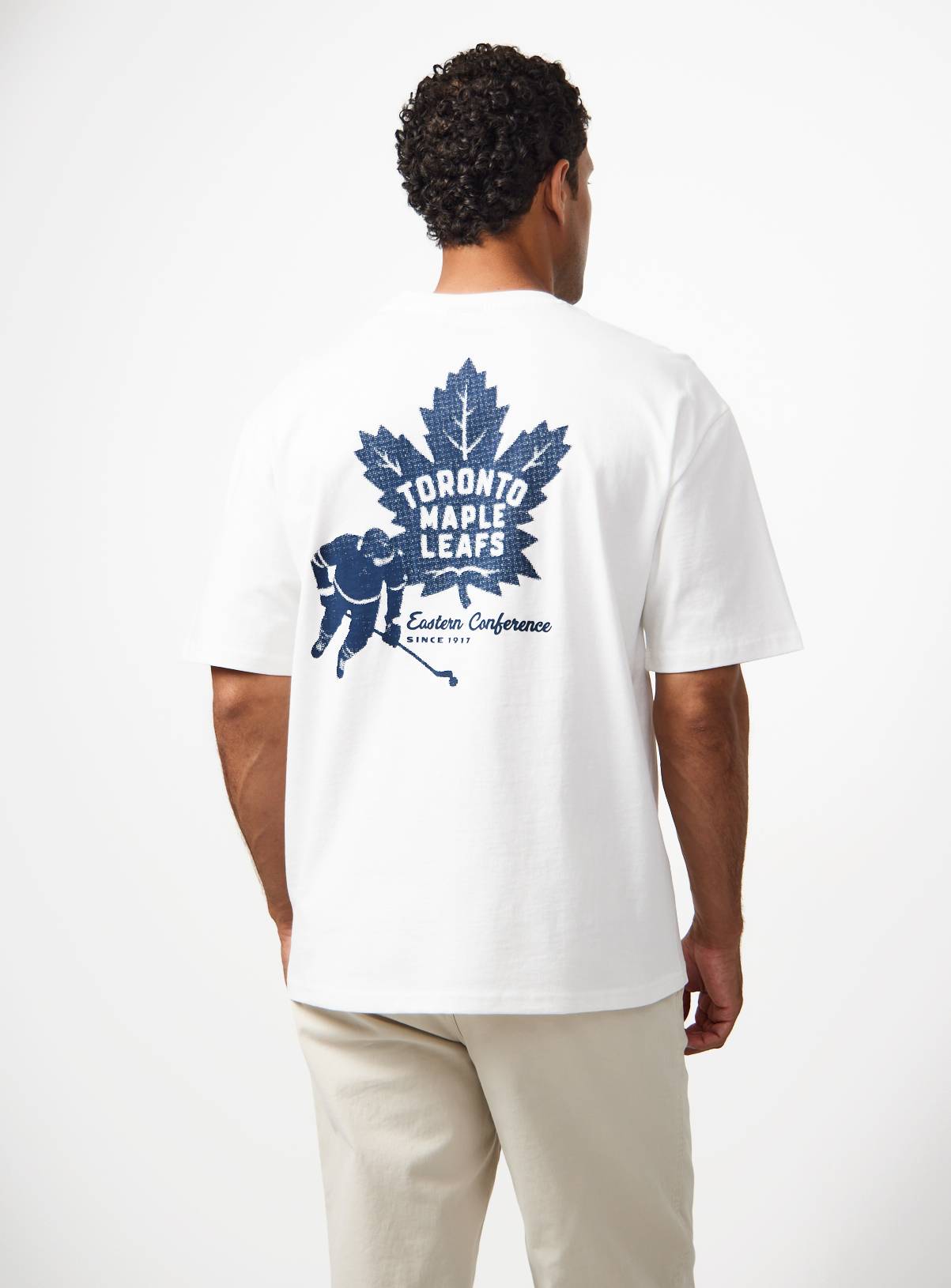 White Toronto Maple Leafs Graphic Relaxed Fit T-Shirt S - Image 5