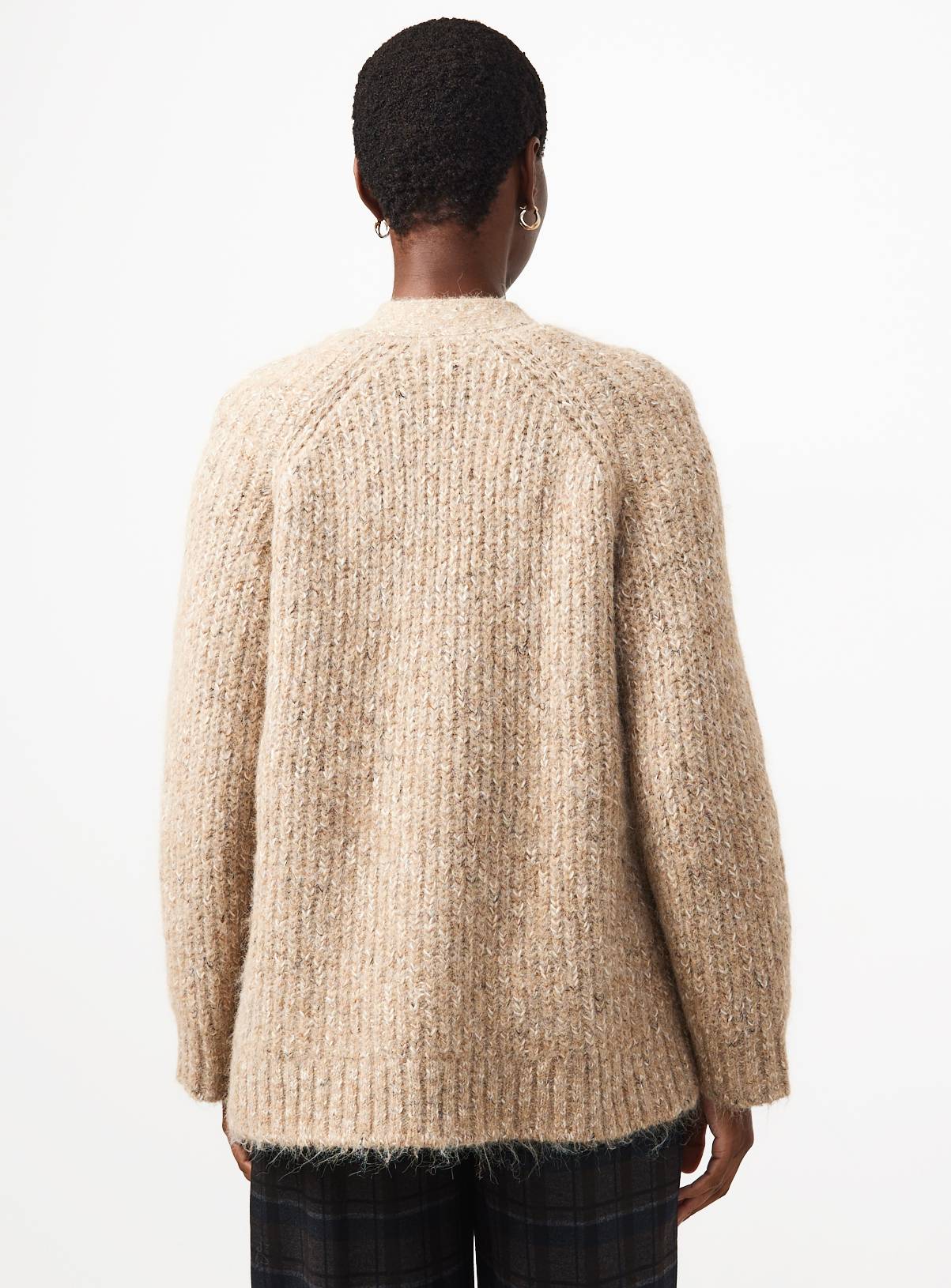 Oatmeal Slouch Boyfriend Cardigan L - Image 4