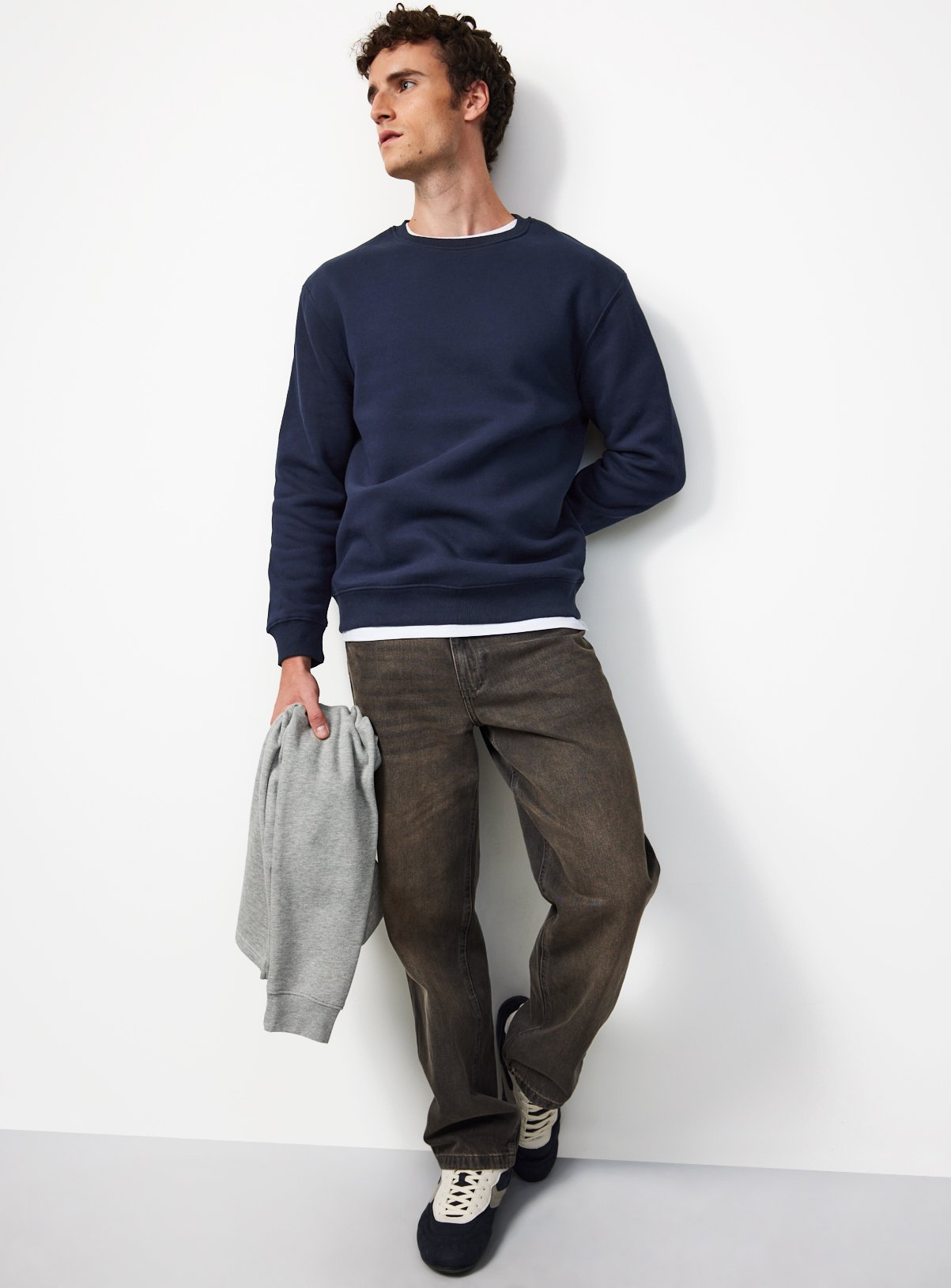 Navy Ultimate Crew Neck Sweatshirt     XL - Image 2 thumbnail