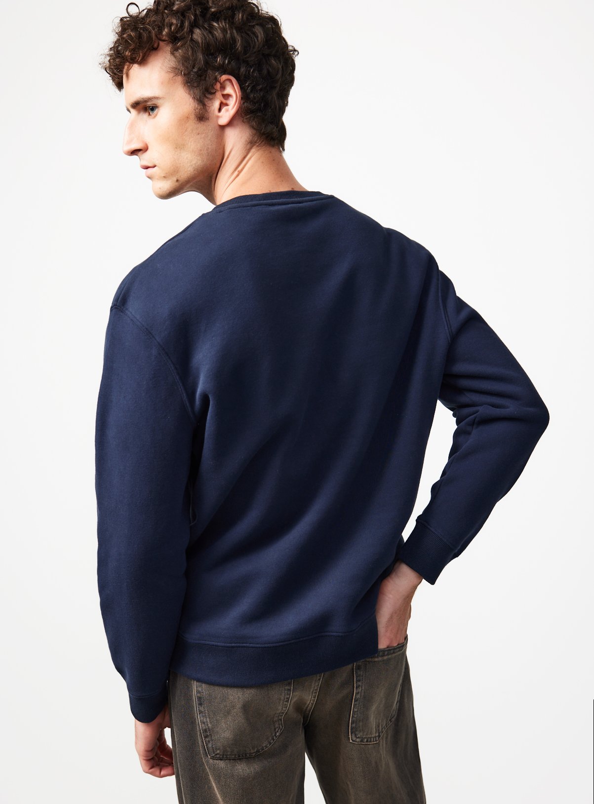 Navy Ultimate Crew Neck Sweatshirt     XL - Image 5 thumbnail