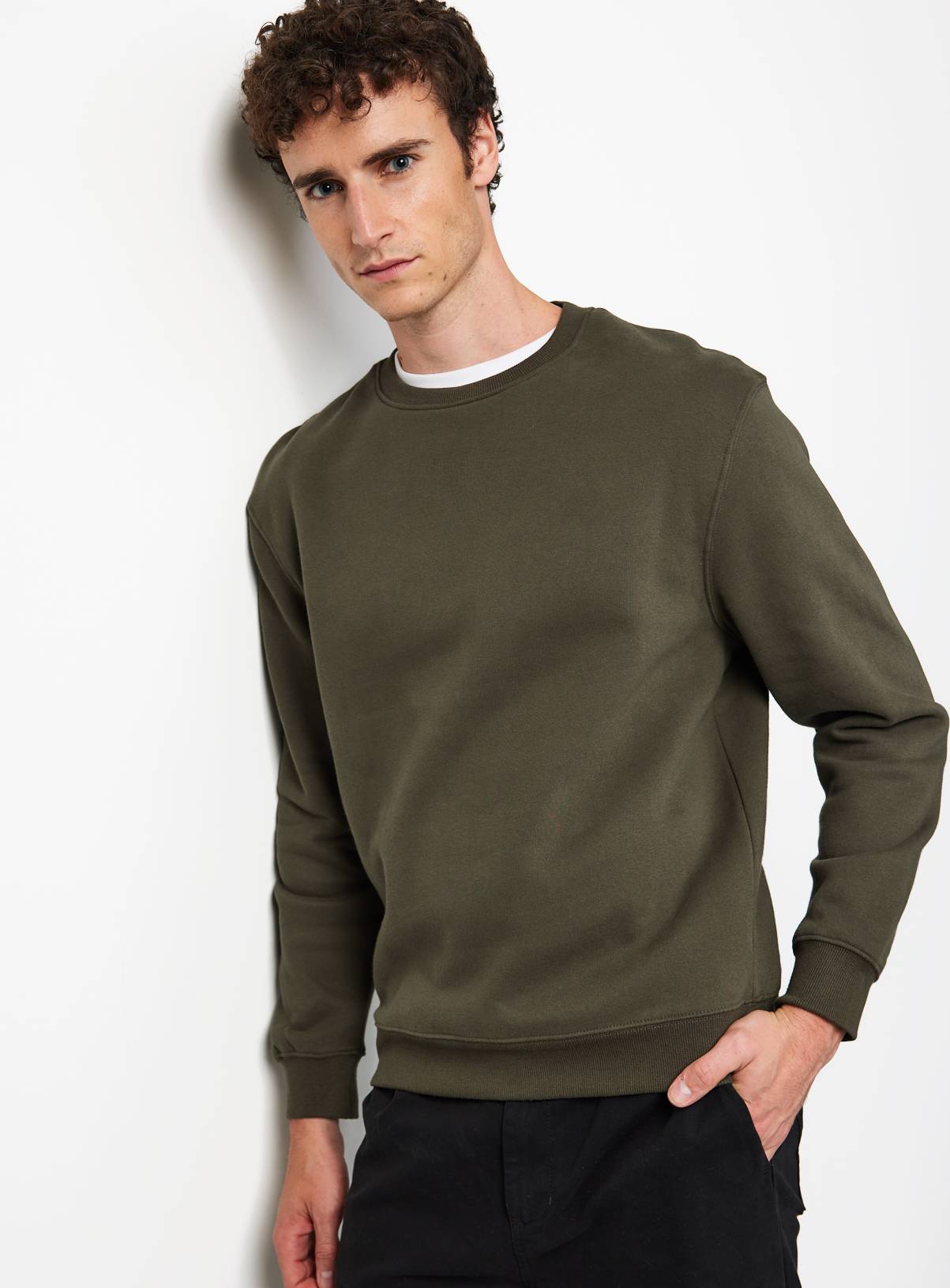 Khaki Ultimate Crew Neck Sweatshirt  XXL - Image 1