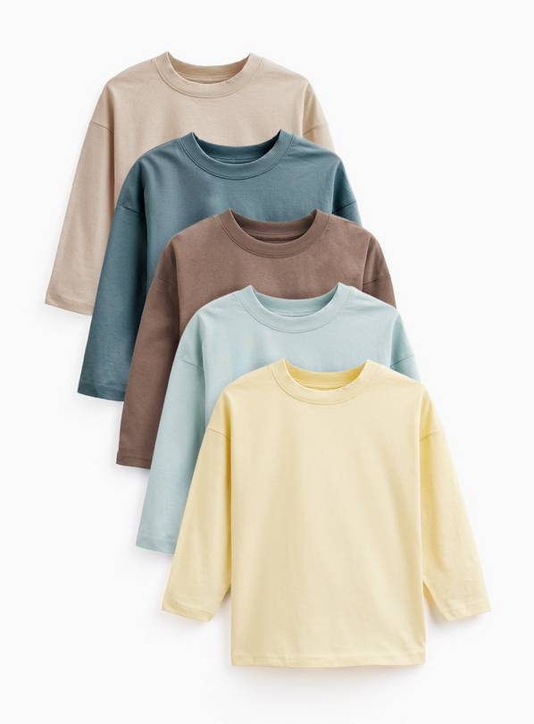 Long Sleeve Tops 5 Pack  5-6 years