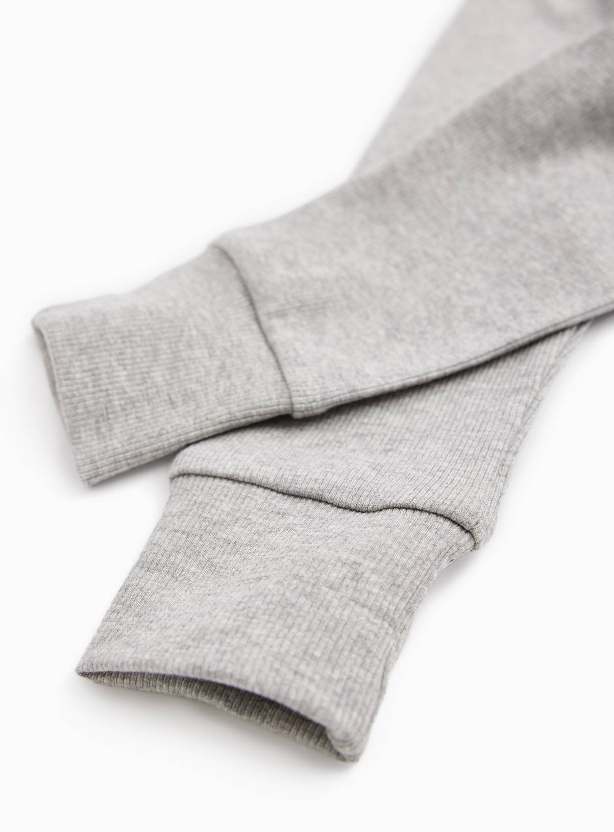Grey & White Stripe Polo Sweatshirt & Legging Set Up to 3 mths - Image 2
