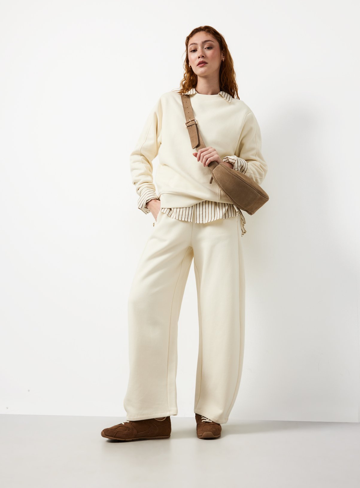 Cream Crew Neck Co-ord Sweatshirt XXL - Image 2 thumbnail