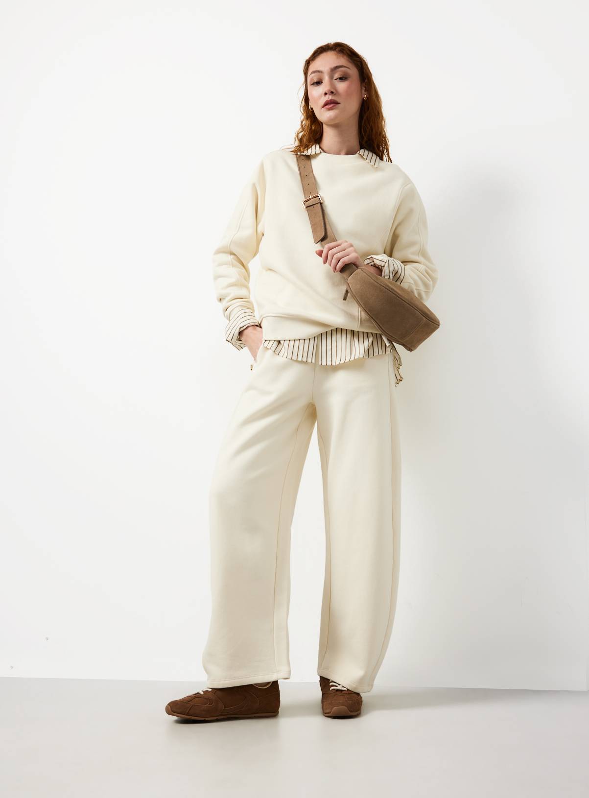 Cream Crew Neck Co-ord Sweatshirt XXL - Image 2