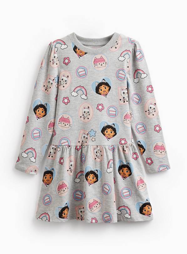 Gabby's Dollhouse Grey Character Print Dress 7-8 years