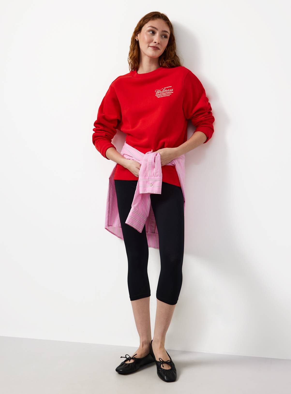 Red Wellness Graphic Sweatshirt XL - Image 2