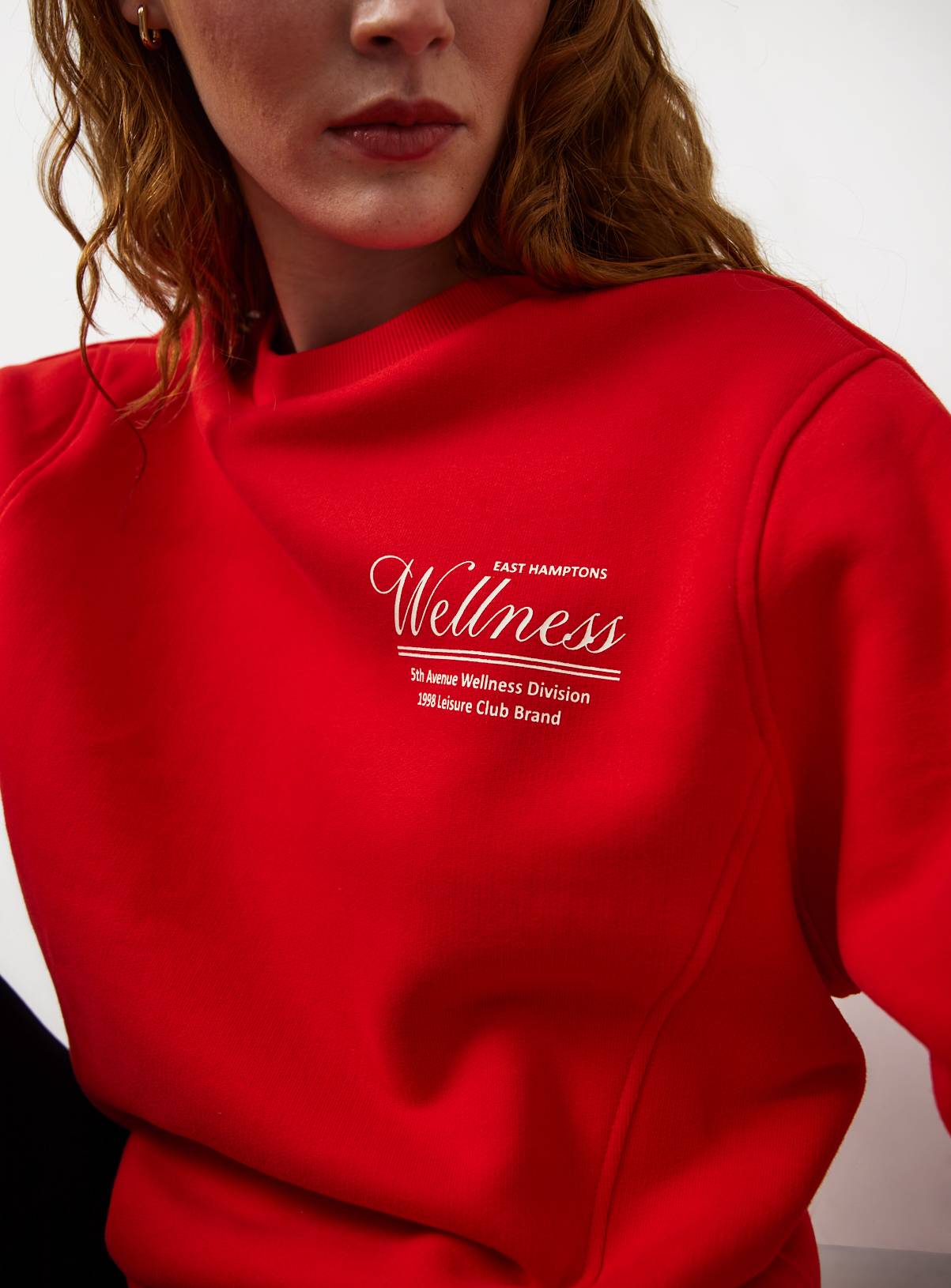 Red Wellness Graphic Sweatshirt XL - Image 3