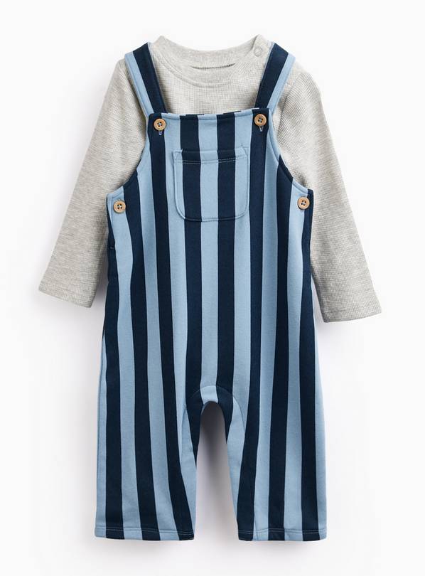 Stripe Dungaree & Bodysuit Set 9-12 months
