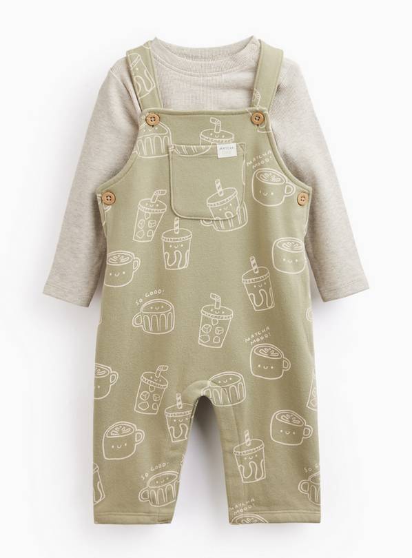Matcha Dungaree & Bodysuit Set 9-12 months