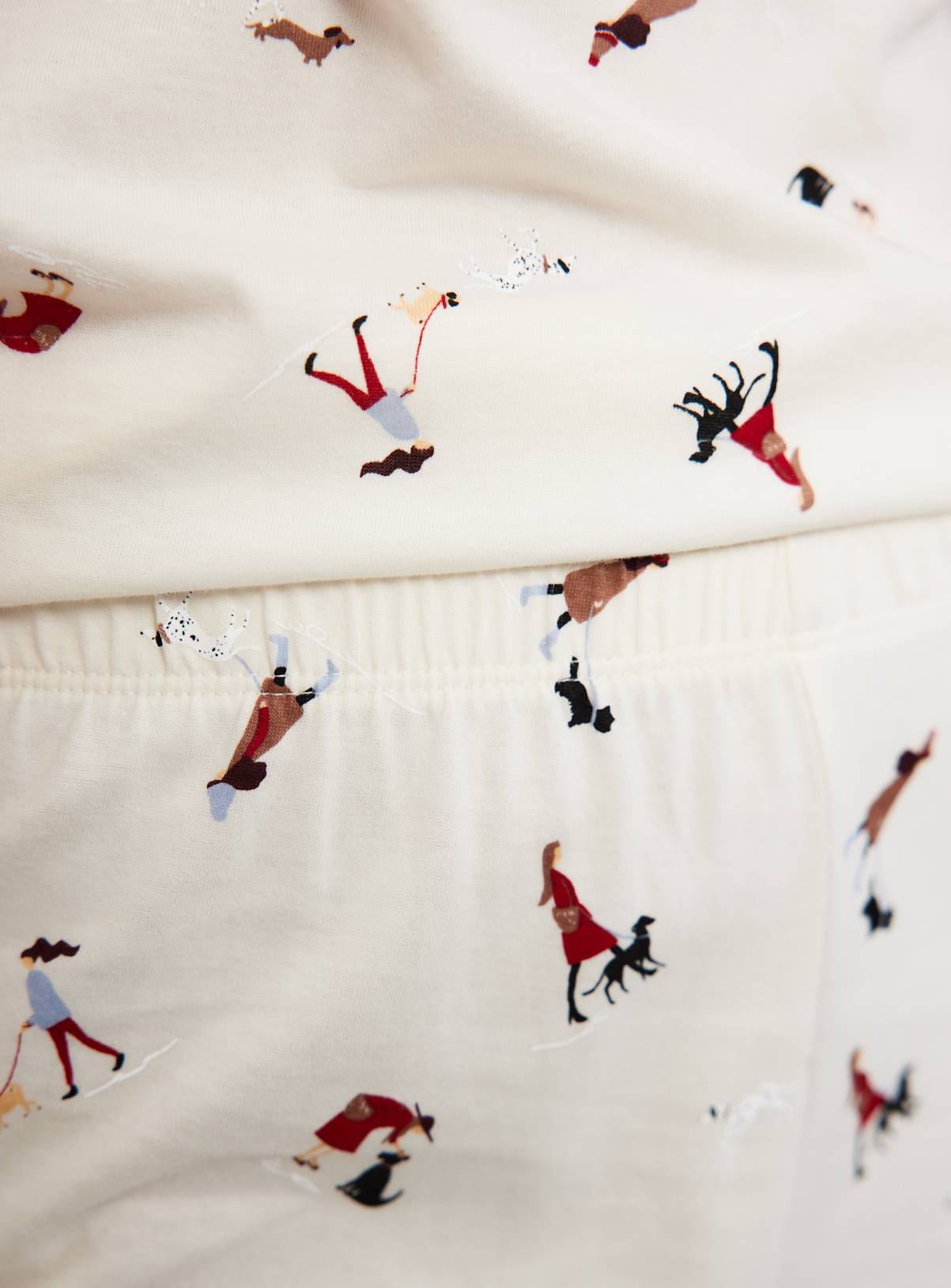 Cream Dog Print Pyjama Set XL - Image 3