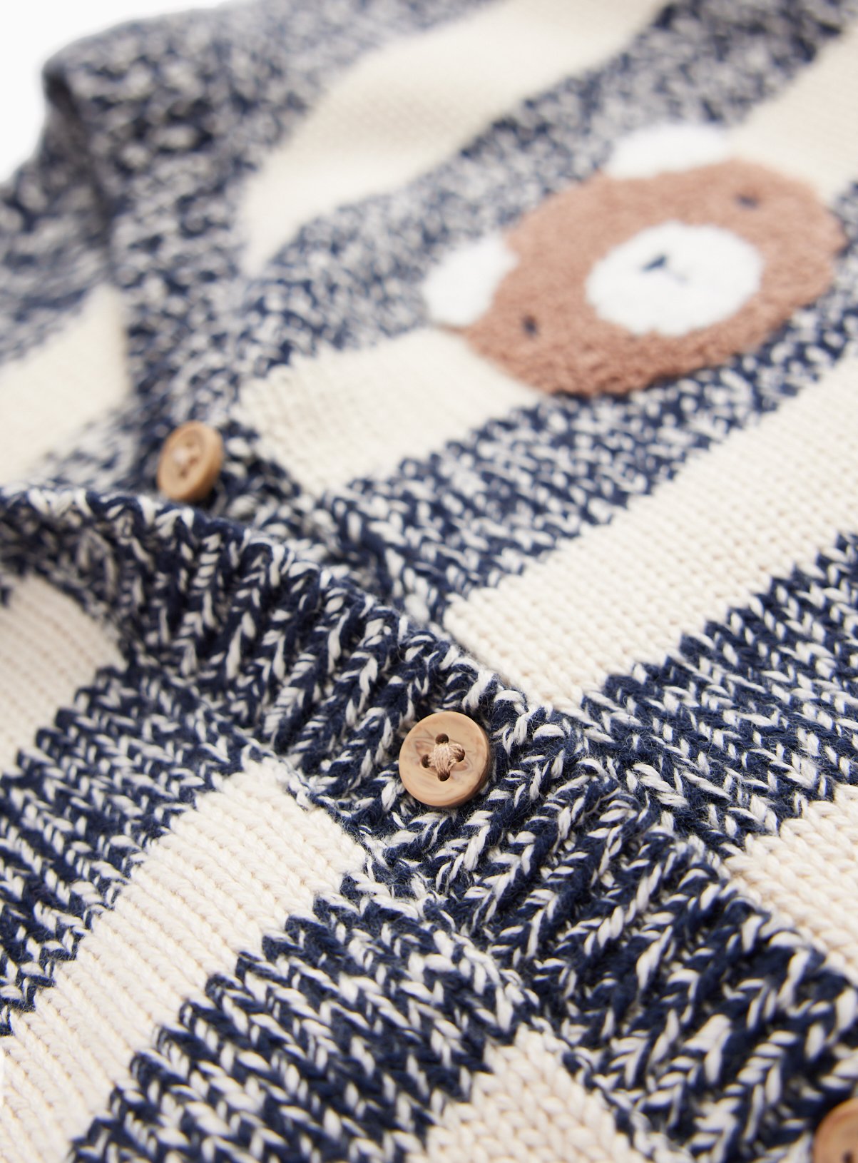 Navy Stripe Preppy Cardigan 3-6 months - Image 2 thumbnail