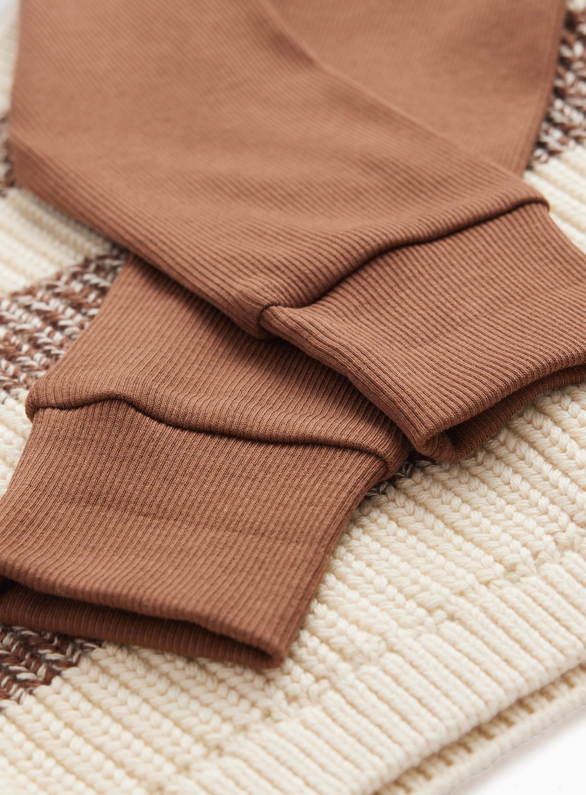 Brown Stripe Knitted Jumper & Leggings Set 18-24 months - Image 2 thumbnail