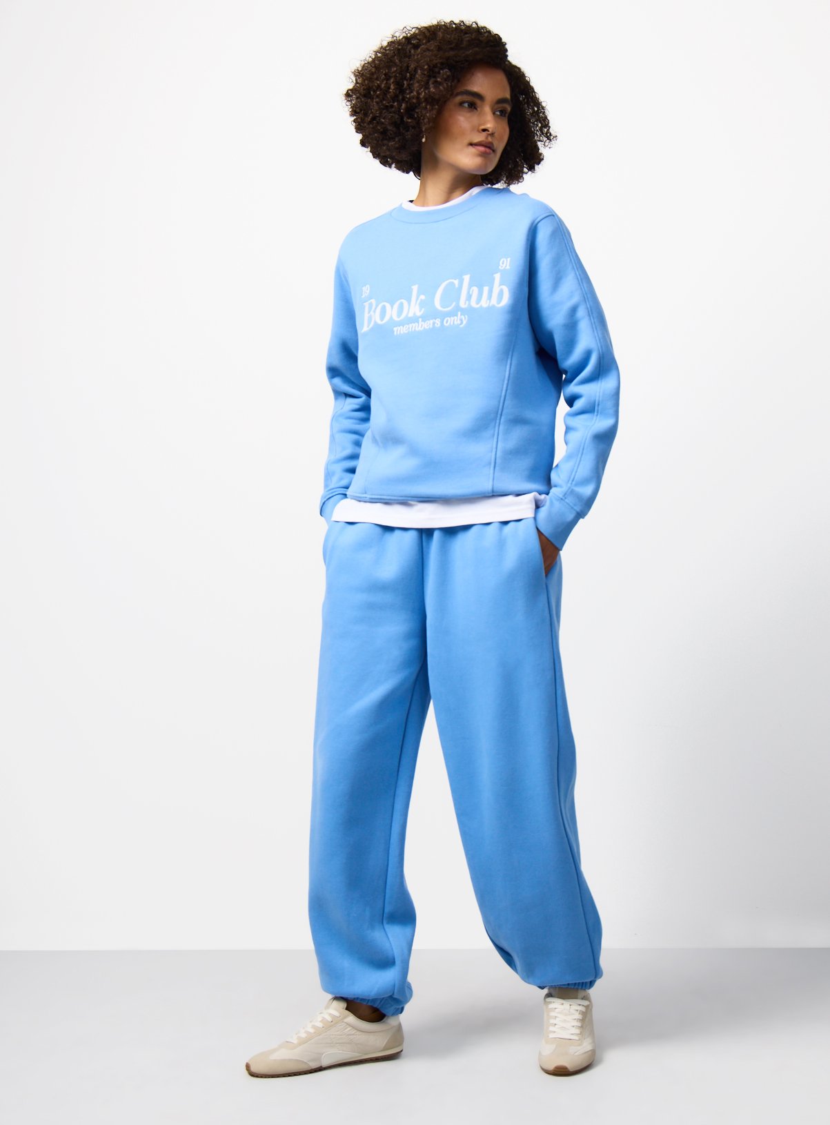 Blue Balloon Leg Co-ord Joggers L - Image 2 thumbnail