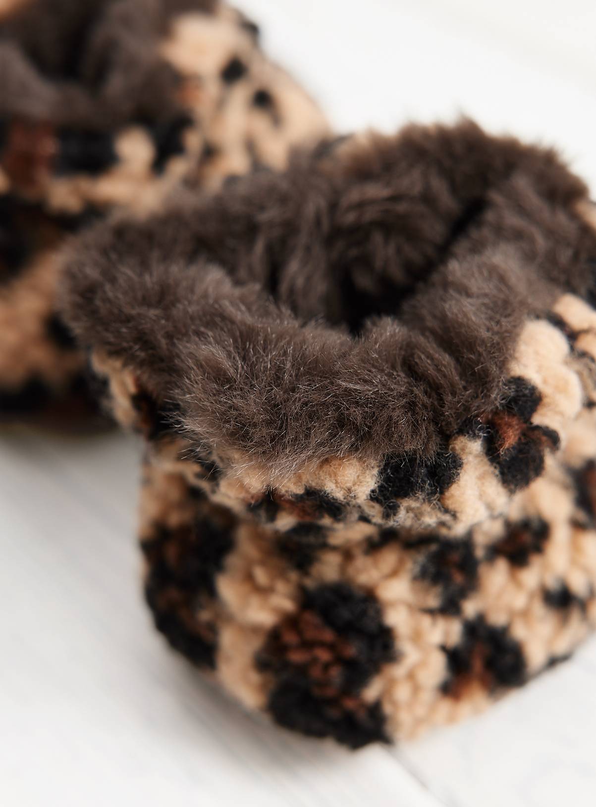Brown Leopard Booties 3-6 months - Image 2