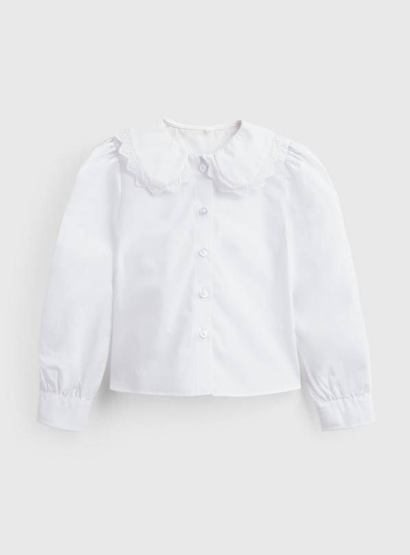 White Broidery Collar Blouse 6 years