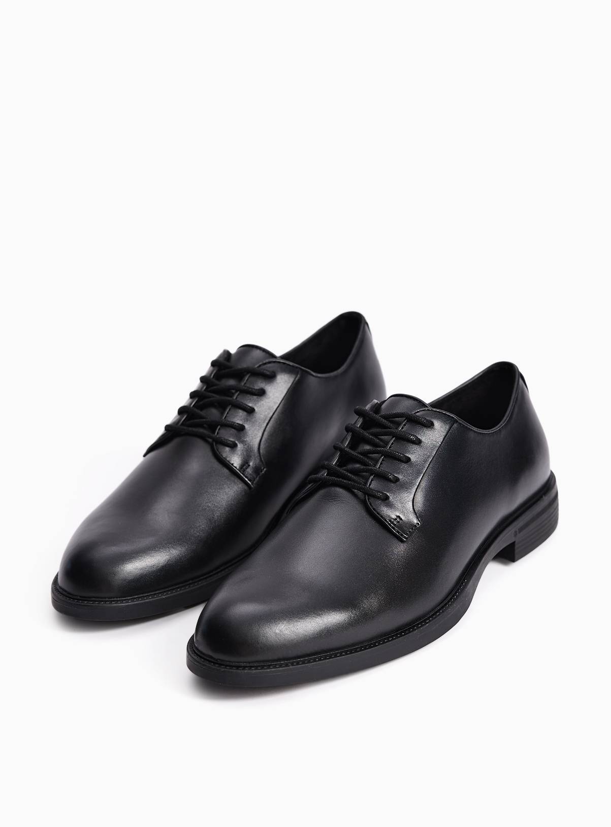 Black Leather Lace Up Shoes 8 - Image 2