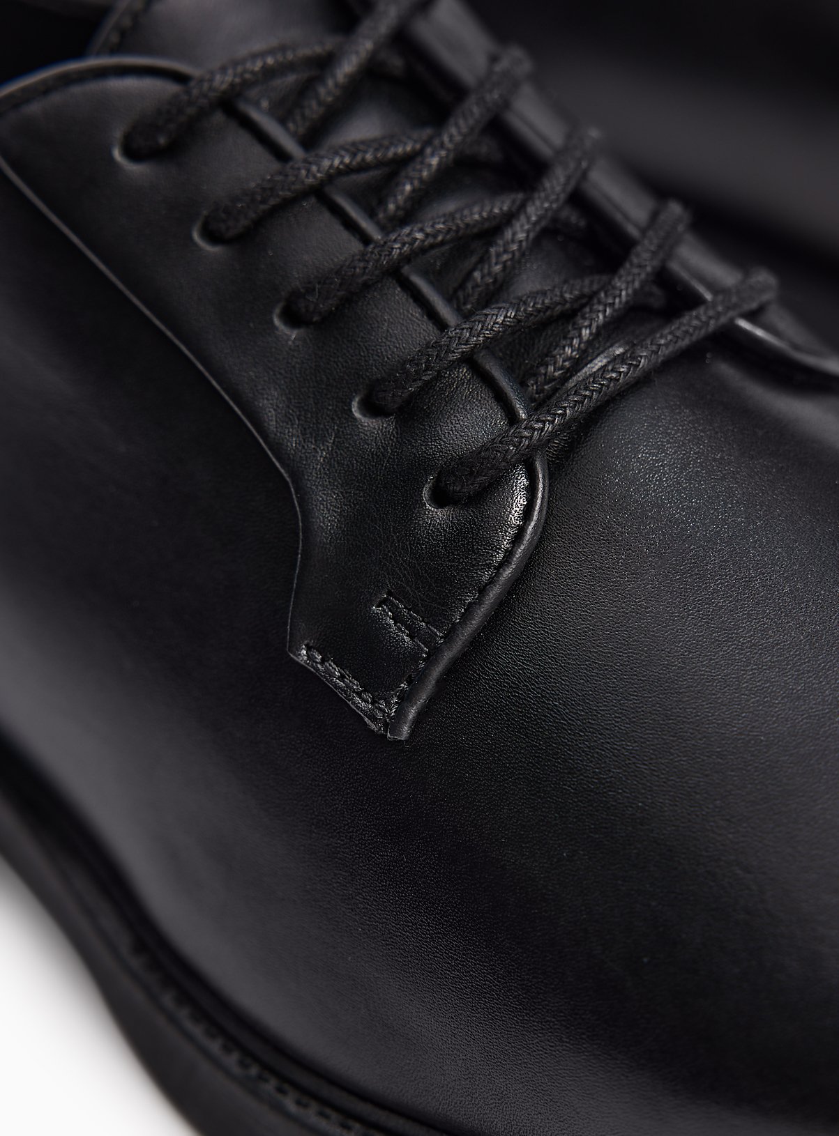 Black Leather Lace Up Shoes 8 - Image 3 thumbnail