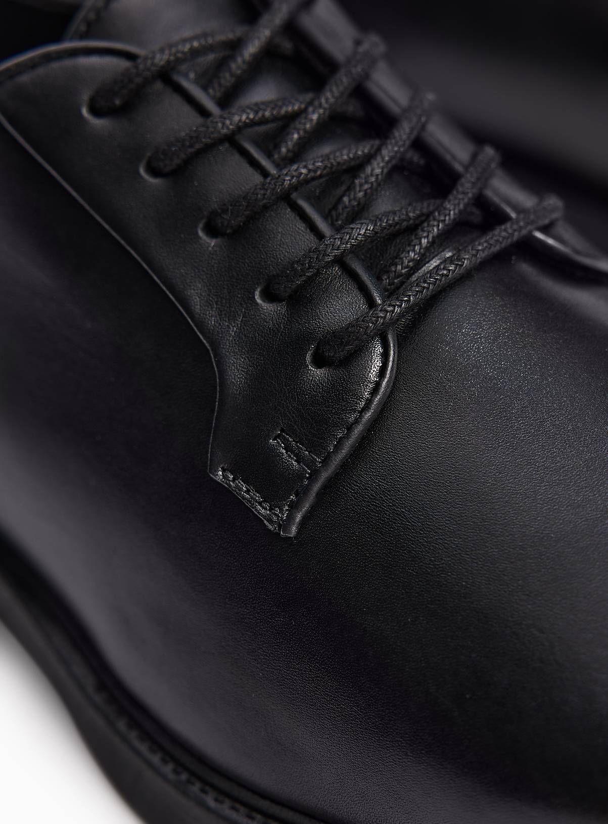 Black Leather Lace Up Shoes 8 - Image 3