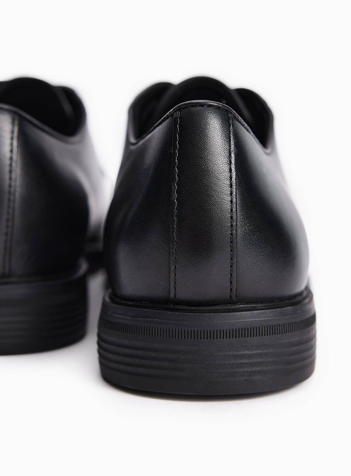 Black Leather Lace Up Shoes 8 - Image 4