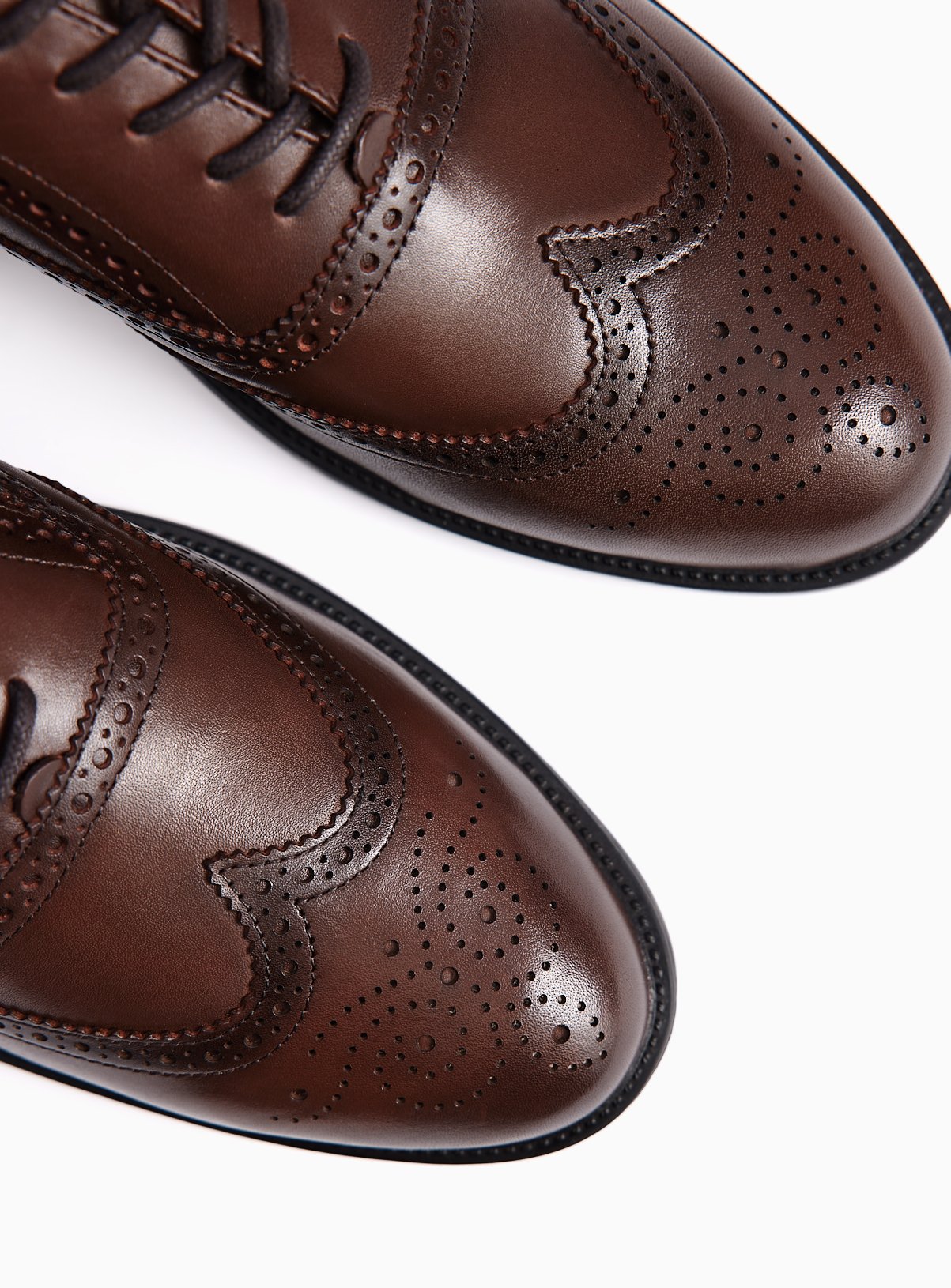 Brown Leather Formal Brogues 6 - Image 3 thumbnail