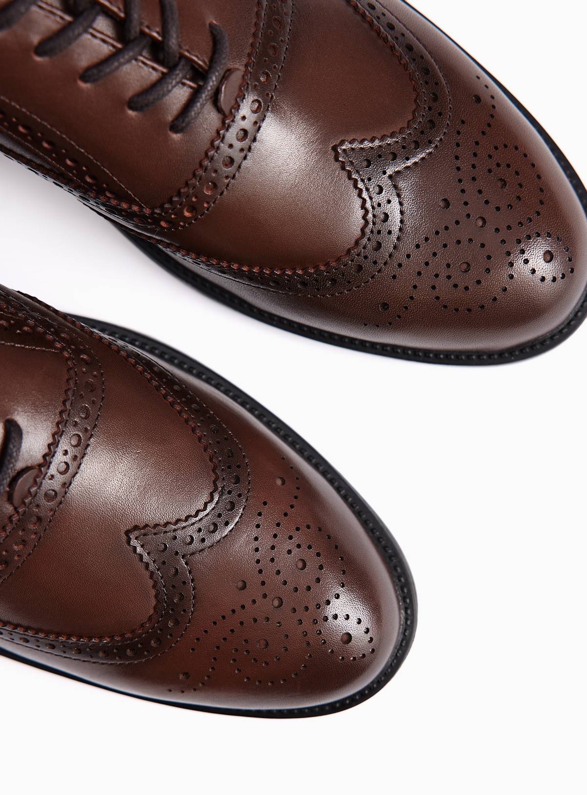 Brown Leather Formal Brogues 6 - Image 3