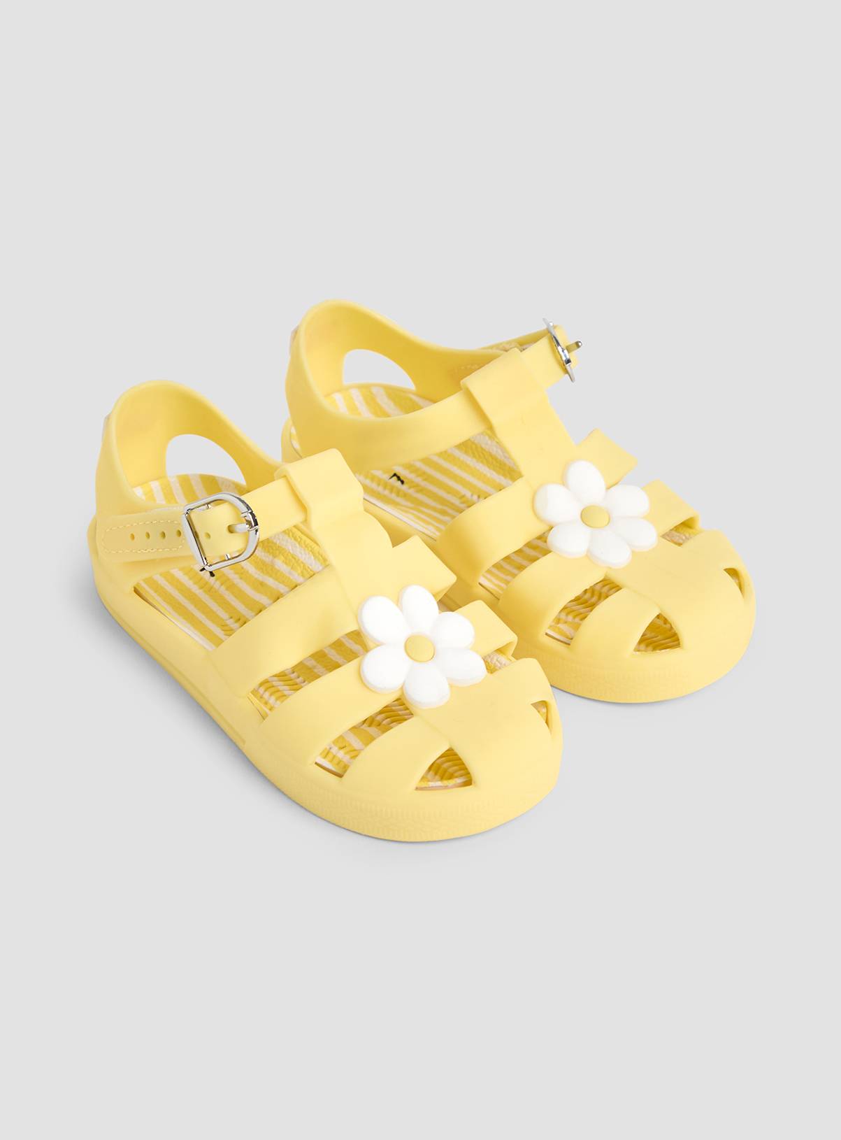 JOJO MAMAN BÉBÉ Flower Jelly Sandals 7 Infant - Image 2
