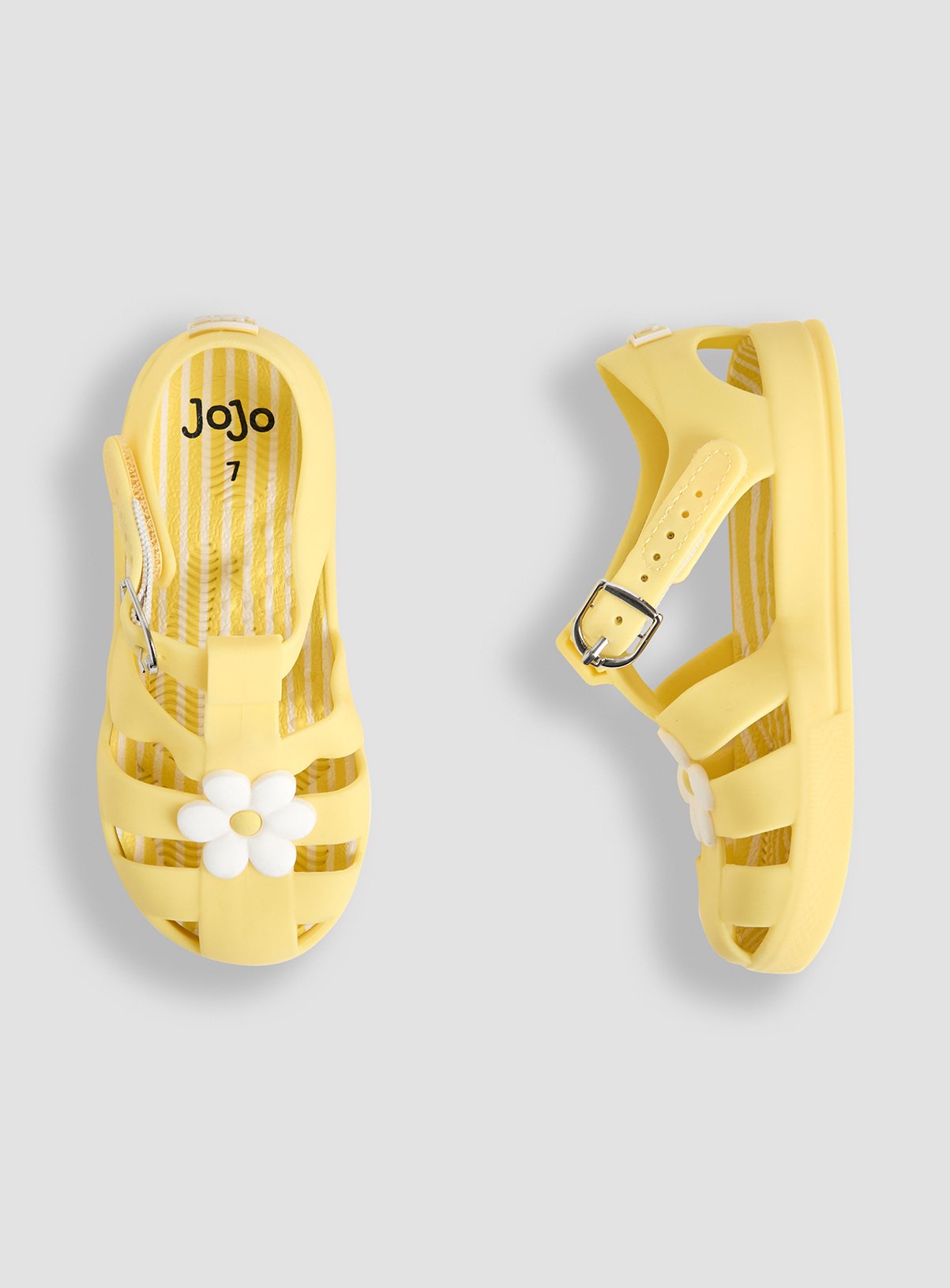 JOJO MAMAN BÉBÉ Flower Jelly Sandals 7 Infant - Image 4 thumbnail
