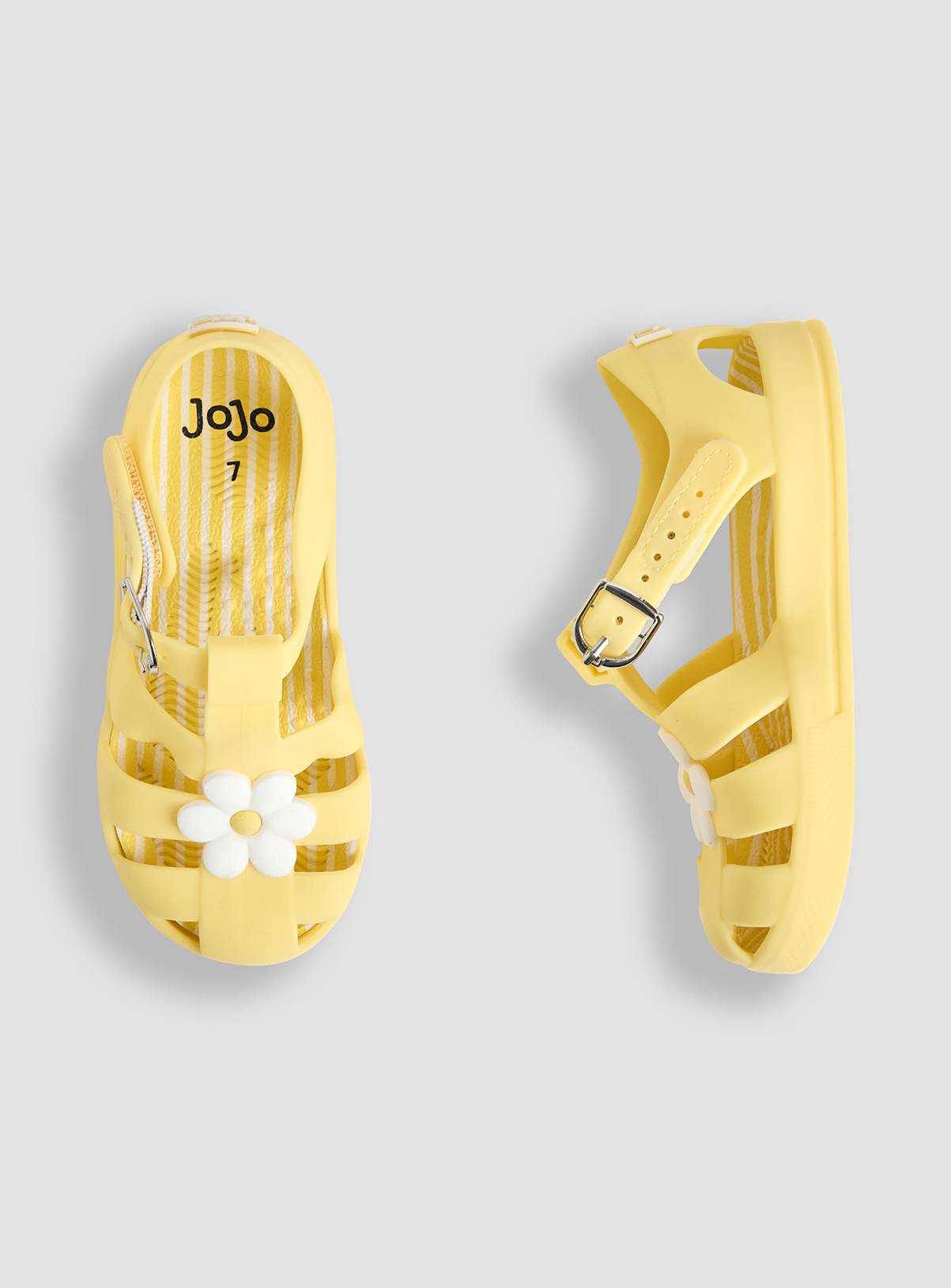JOJO MAMAN BÉBÉ Flower Jelly Sandals 7 Infant - Image 4