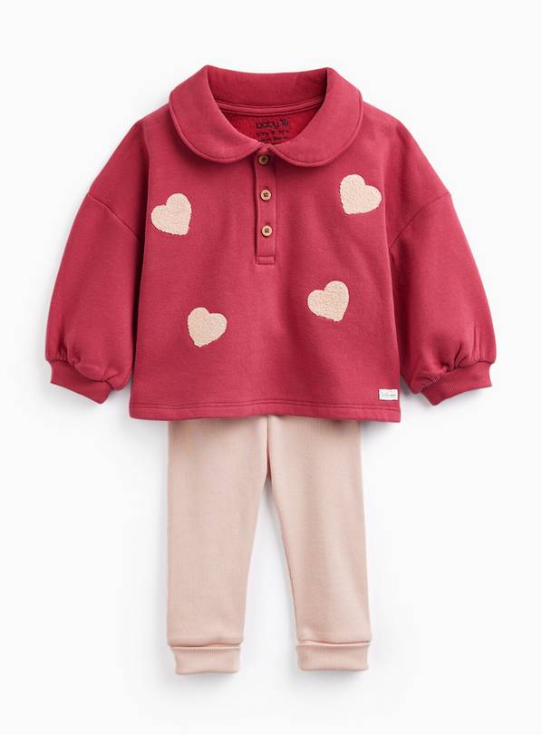 Red Heart Knitted Jumper & Leggings Set 2-3 years