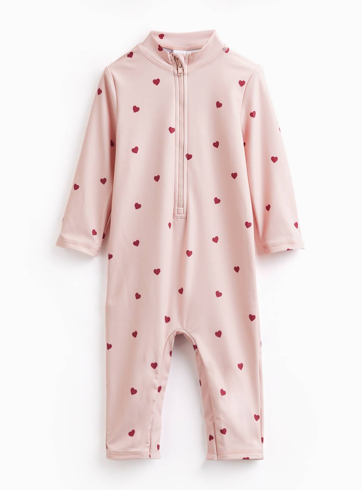 Pink Heart Print Sunsafe Swimsuit 6-9 months - Image 1