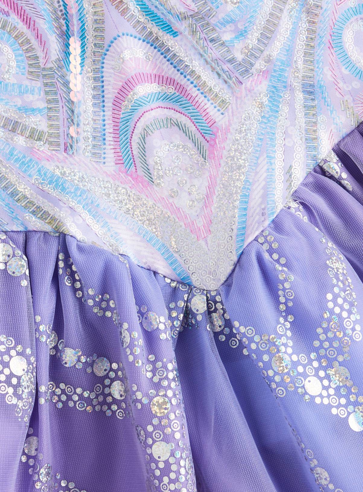Wicked Glinda For Good Lilac Fancy Dress Costume 5-6 years - Image 2