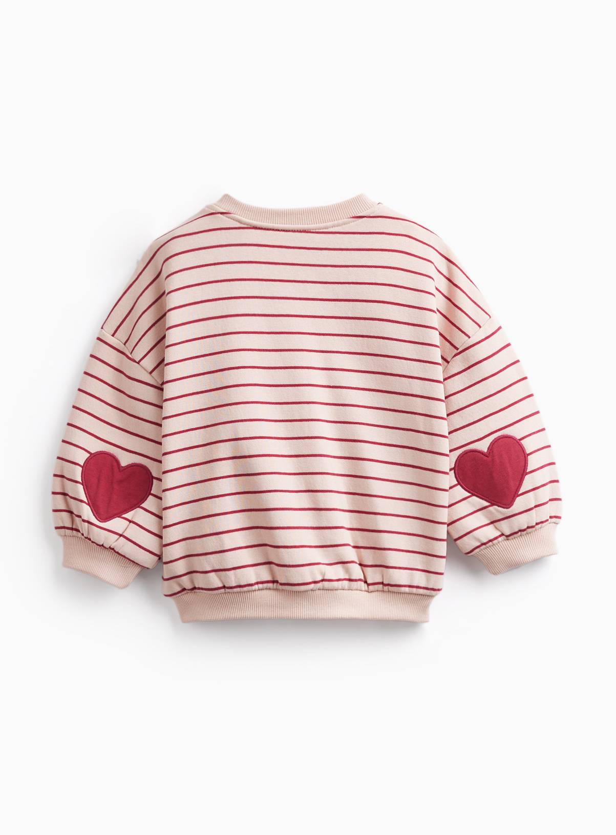 Preppy Paris Pink Stripe Sweatshirt & Leggings Set 12-18 months - Image 3