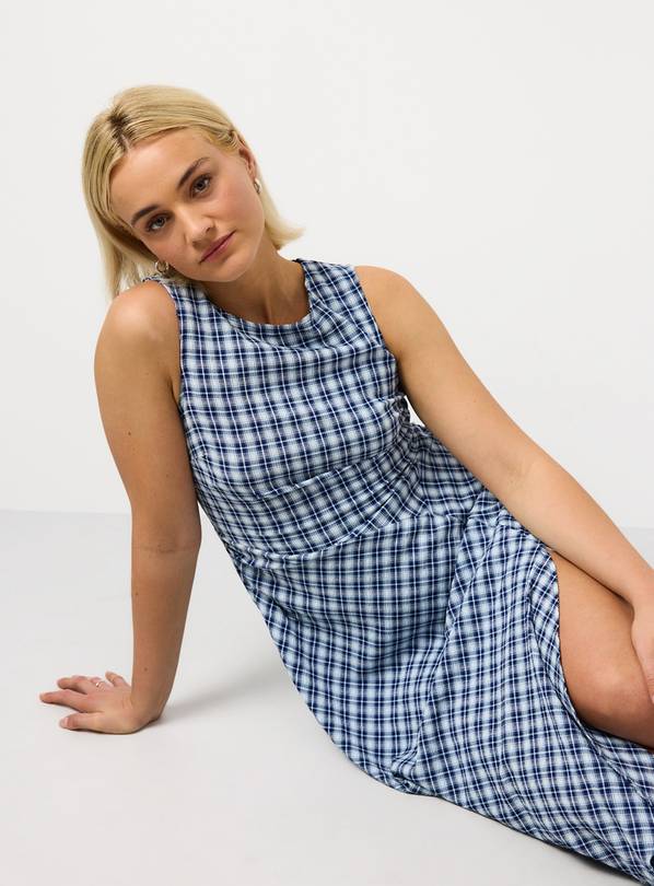 princess polly baby blue dress iSKA Star Print Satin Asymmetric Midaxi Dress