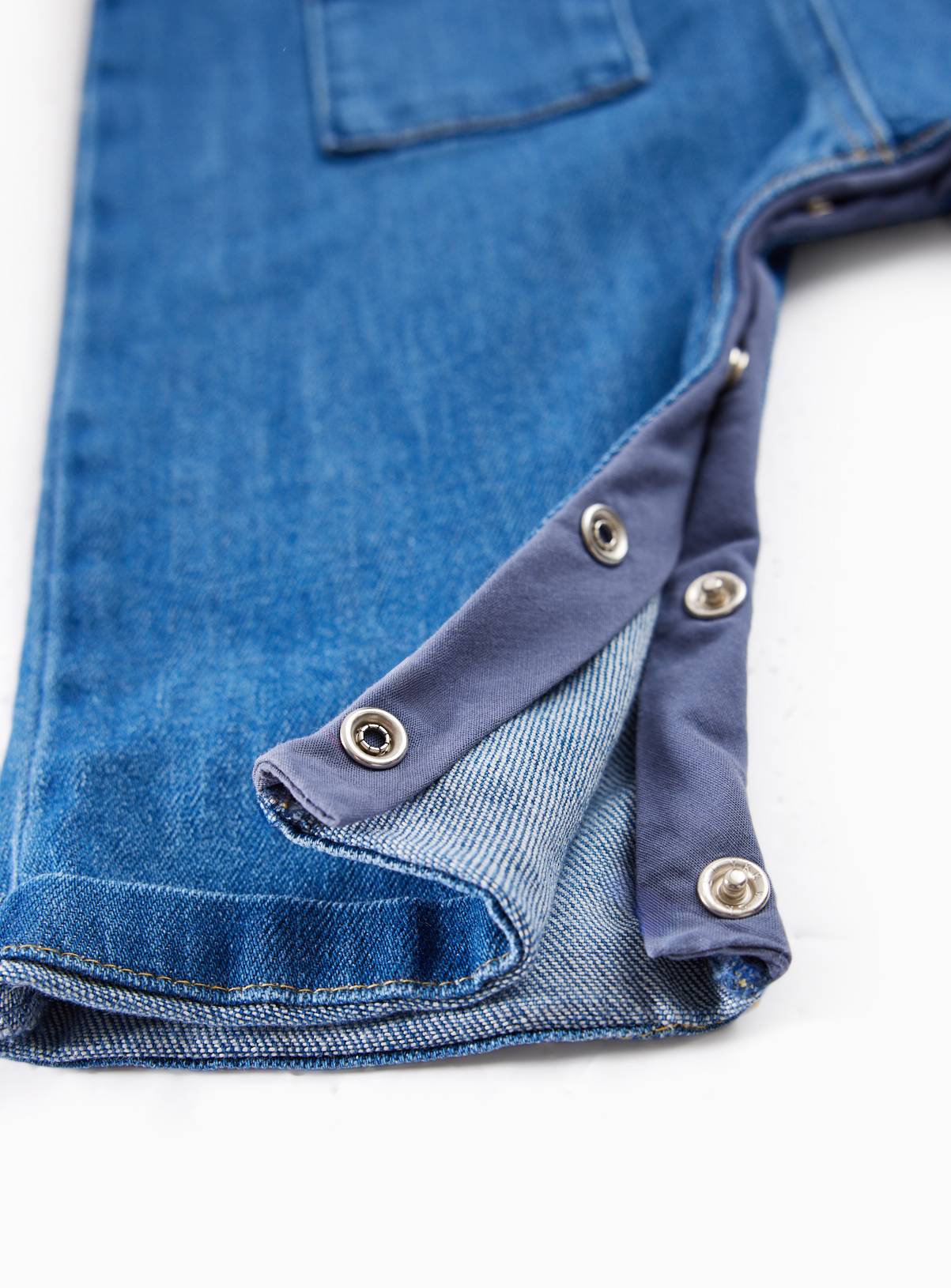 Denim Romper Boilersuit with Heart 6-9 months - Image 2