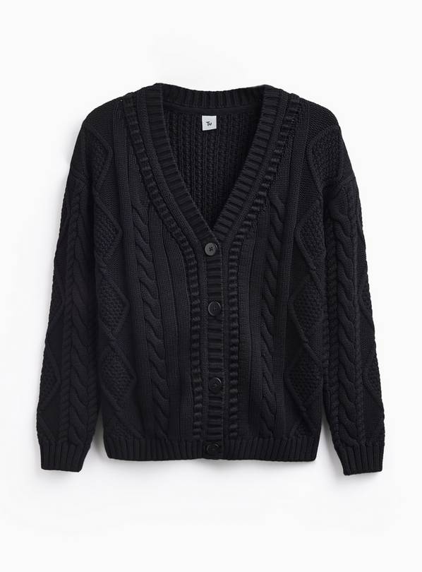 Black Cable Knit Cardigan 10 years