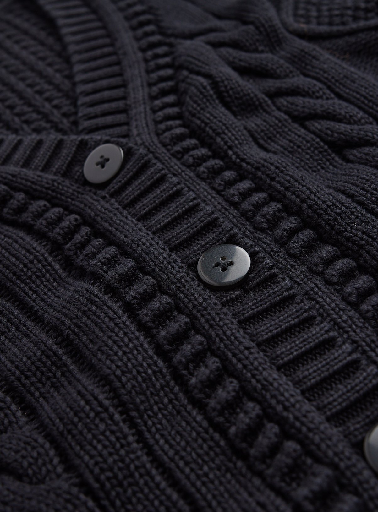 Black Cable Knit Cardigan 11 years - Image 2 thumbnail