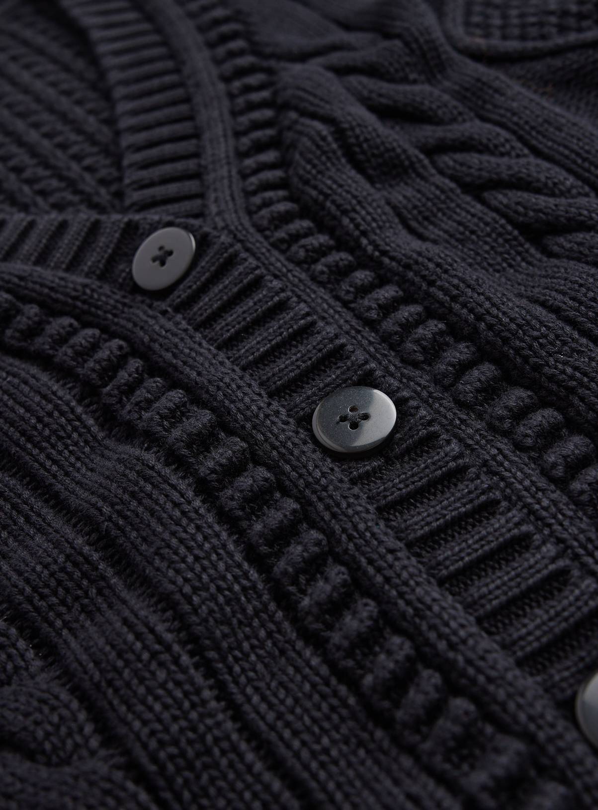 Black Cable Knit Cardigan 11 years - Image 2